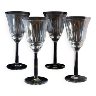 4 verres à vin en cristal ciselé Villeroy et Boch