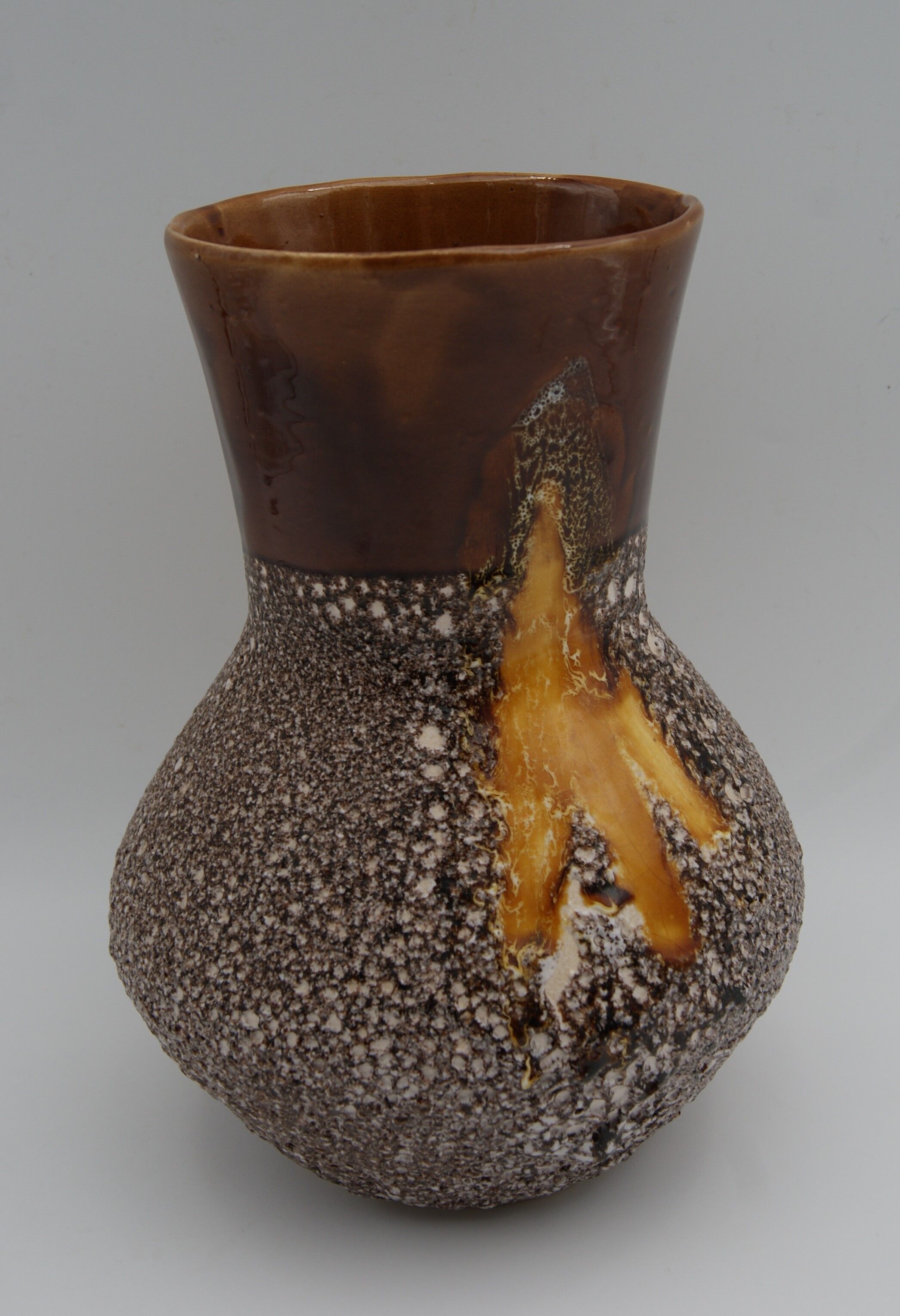 Ceramic vase vintage lava effect
