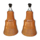 Pair of ceramic lamps, 60s