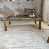 Table basse en laiton années 60