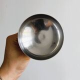 5 silver-plated metal cups