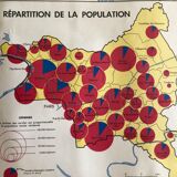 Pedagogical map 1972 Seine Saint Denis 93