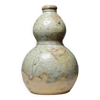 Petit gourde double à saké céramique Japonaise d'Iga vintage/ancienne collection