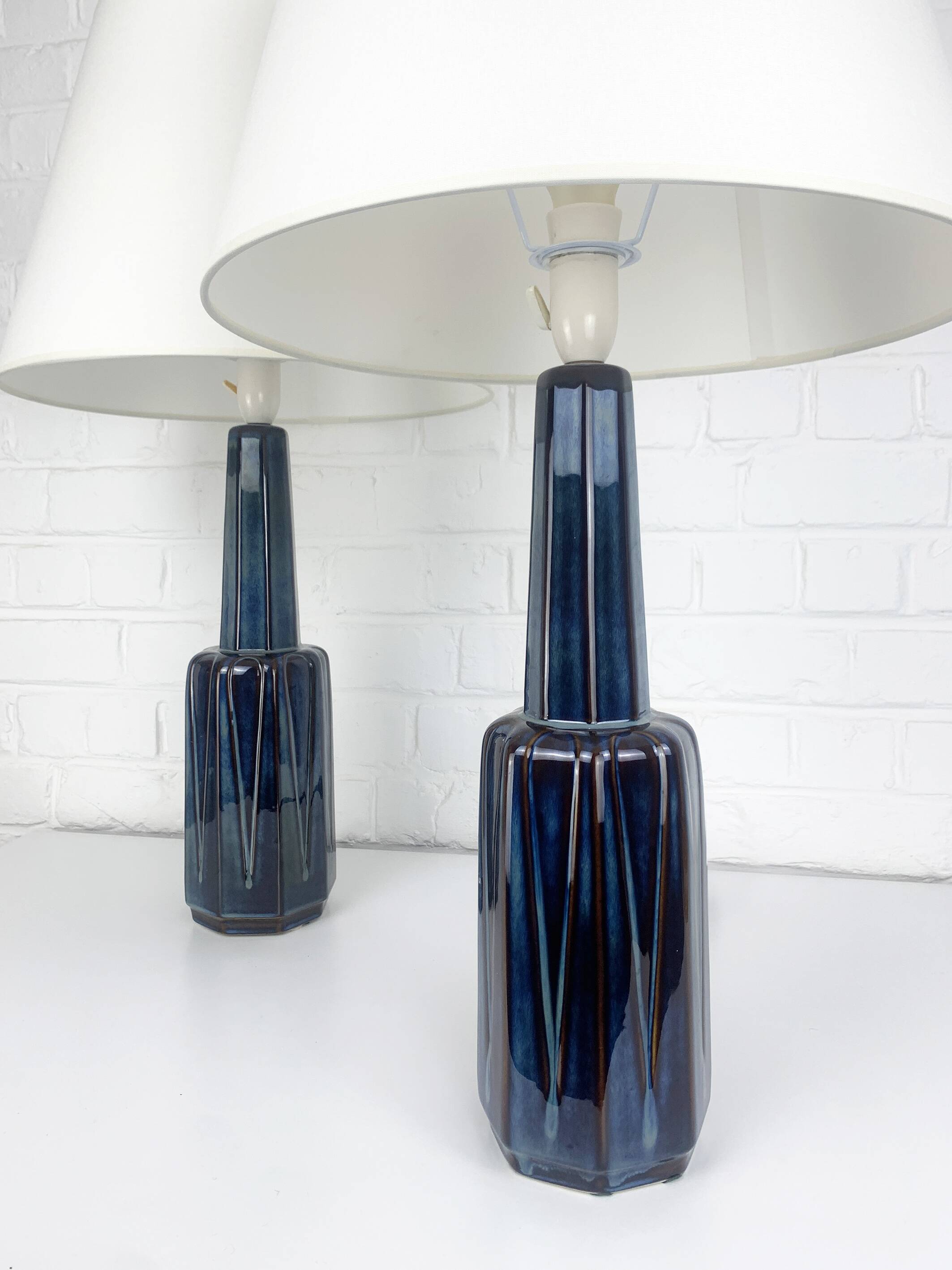 Pair of Einar Johansen ceramic table lamps, Soholm, Denmark, 1960s