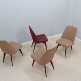 Melchiorre Bega mid century chairs 1950s, set of 4