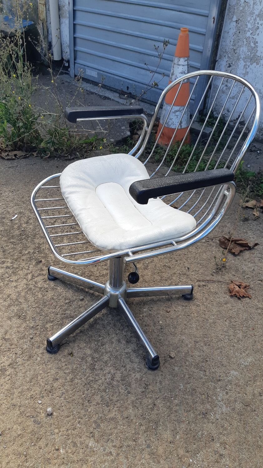 Vintage chrome armchair