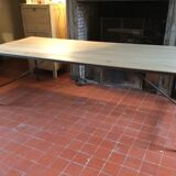 Wood and iron dining table