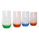 Set of 4 Italian Colorful Glasses, 1980s