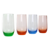 Set of 4 Italian Colorful Glasses, 1980s