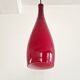 Suspension en verre rouge 'Bang' par Jacob E. Bang pour Fog & Mørup, Danemark 1960's