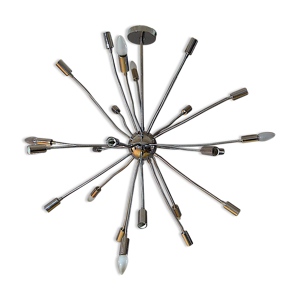 Lustre spoutnik en chrome
