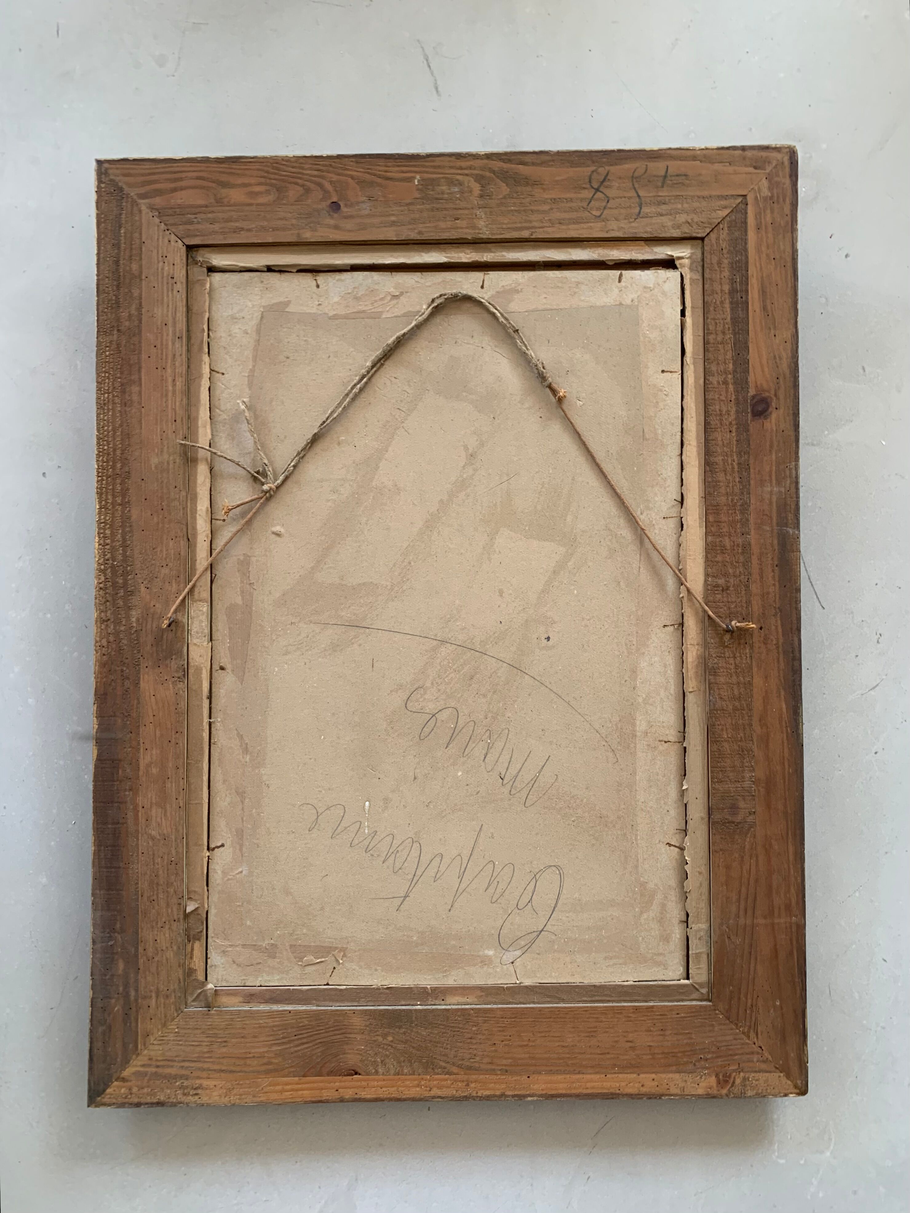 Large old wood and gilded frame