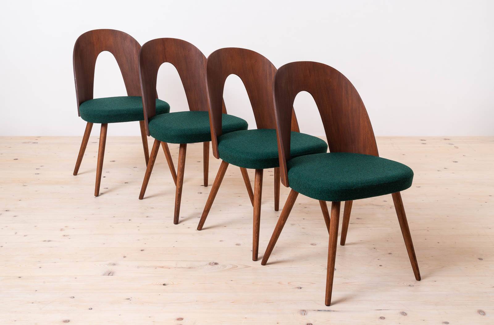 Set of 10 Mid Century Dining Chairs by A. Šuman, Reupholstery Options