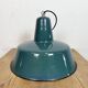 Large Industrial Petrol Enamel Factory Pendant Lamp, 1960s