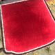 Suite of 6 chairs Art Deco red velvet