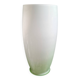 Large contemporary vase in green opaline