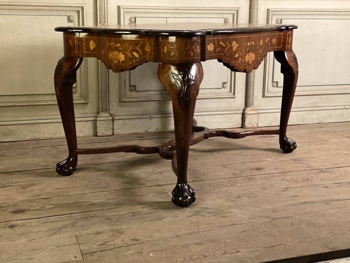 Dutch marquetry table, 19th century