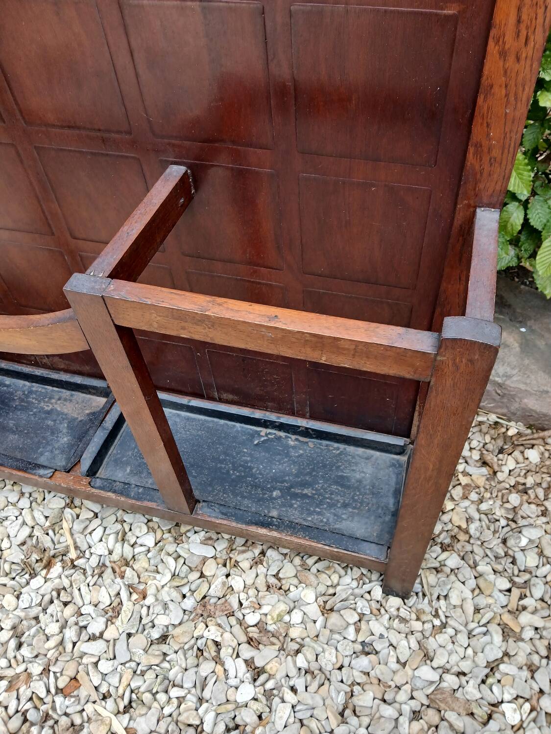 Vestiaire ancien double en chêne- Art déco