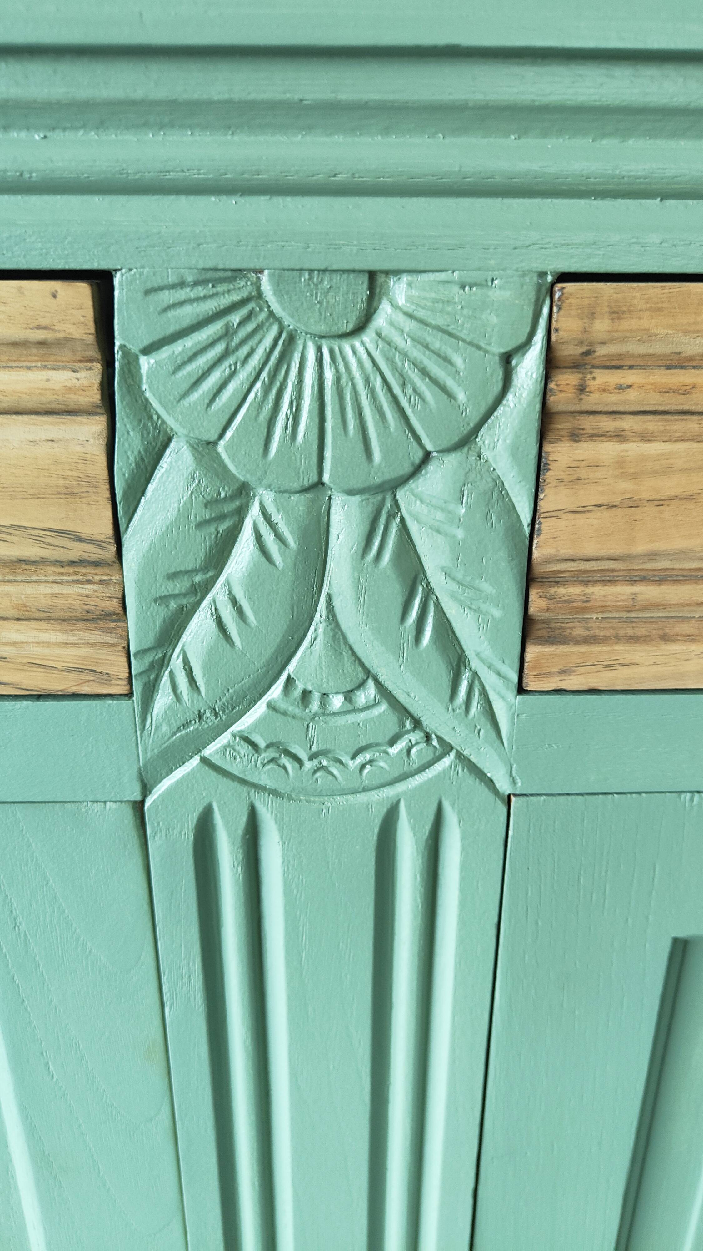 Rustic green buffet