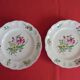 Lot 8 flat plates porcelain of Lunéville Flower patterns