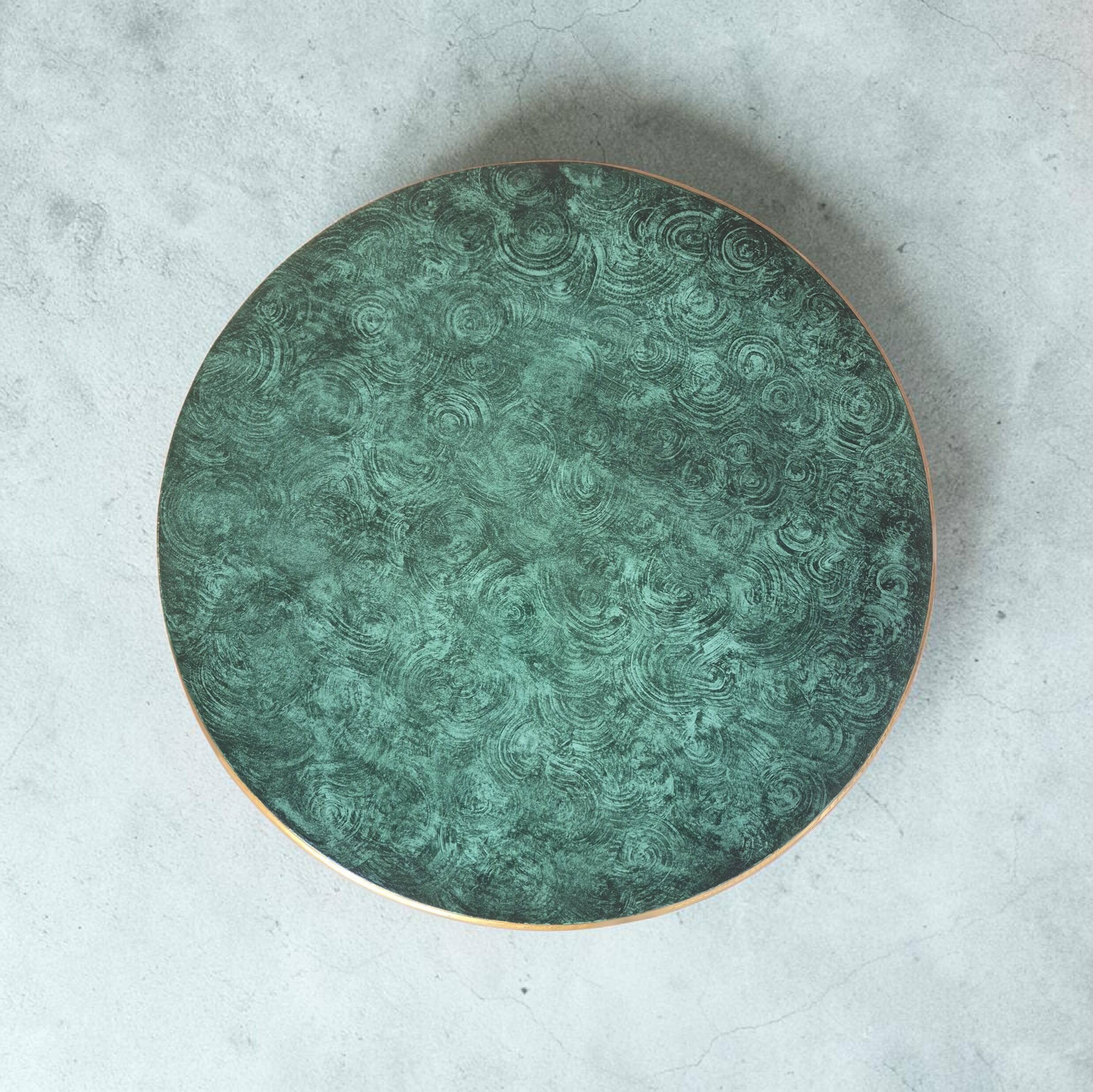 Table d'appoint faux malachite