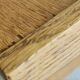 Table basse vintage en bois.