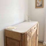 Art Deco oak sideboard with mirror (removable)
