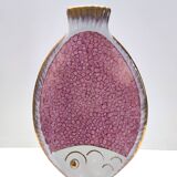 Large Ceramic Pink Fish Vide-Poche / Decorative Plate by Rometti, Italy