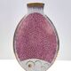 Grand vide-poche / assiette décorative en céramique en forme de poisson rose par Rometti, Italie