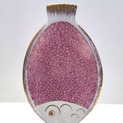 Large Ceramic Pink Fish Vide-Poche / Decorative Plate by Rometti, Italy