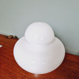 Space Age table lamp in white opaline, 1970s