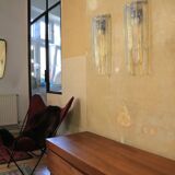 Wall light by Carlo Nason for Mazzega, Cascade, Glacier Blue, 1970s, 1/2