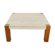 60s coffee table in teak and travertine