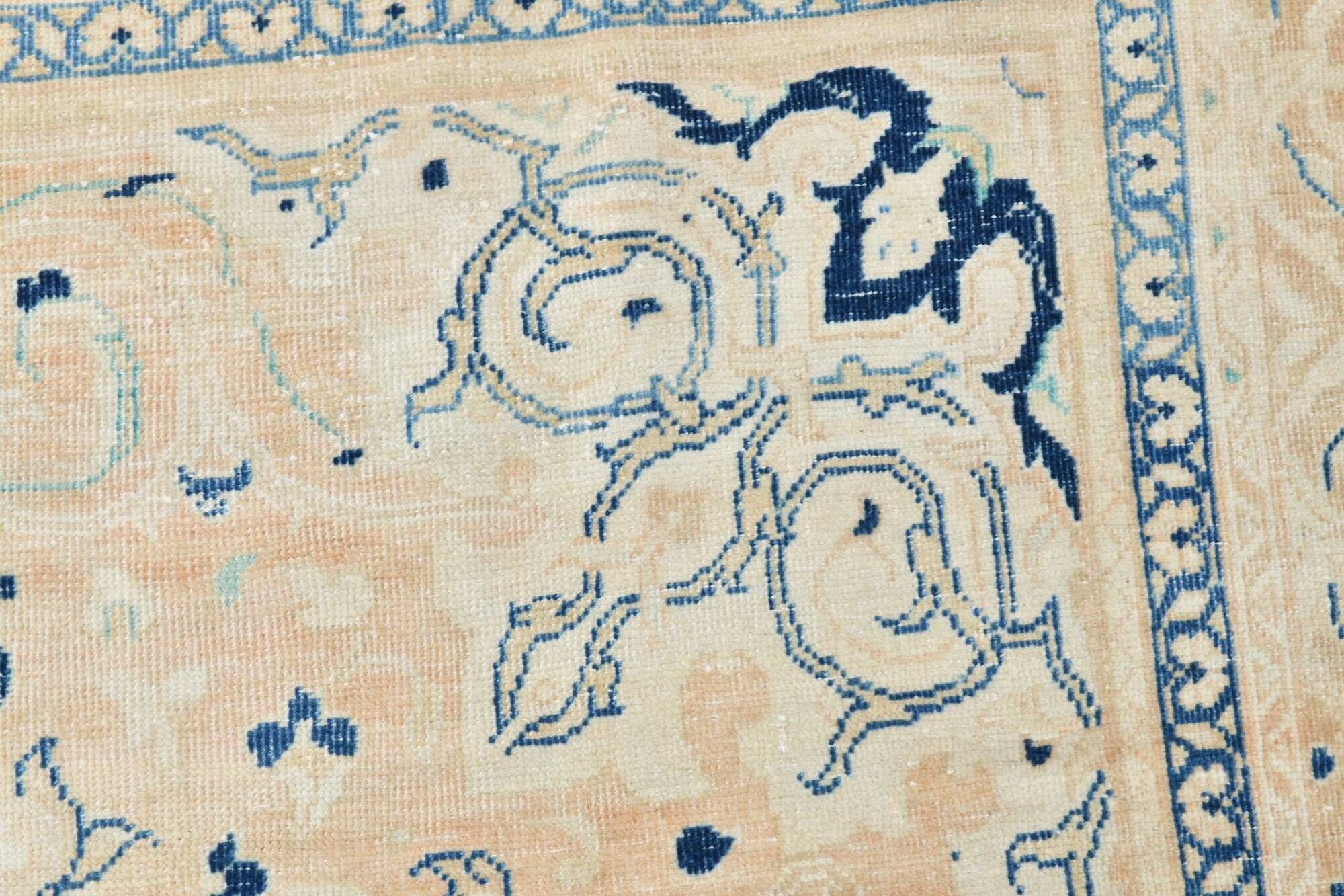 9x12 Salmon Pink Blue Classic Antique 56s Persian Rug, 289x376Cm