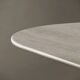 Oval Travertine Dining Table - Fluted Legs