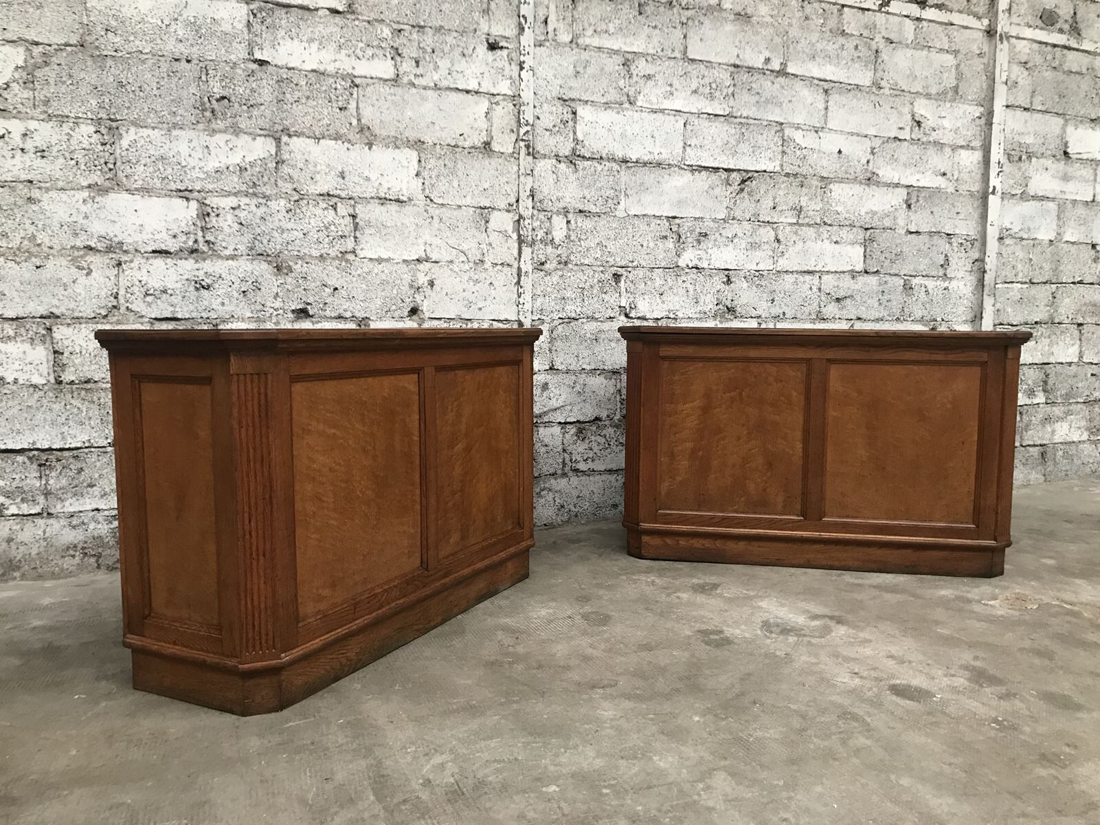 Old comtpoirs early twentieth double sided delicatessen coffee bar