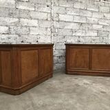 Old comtpoirs early twentieth double sided delicatessen coffee bar