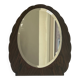 Art Deco, oval mirror from palisander wood