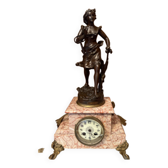 Mantel clock sculptor ruchot