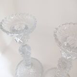 Molded glass candle holders