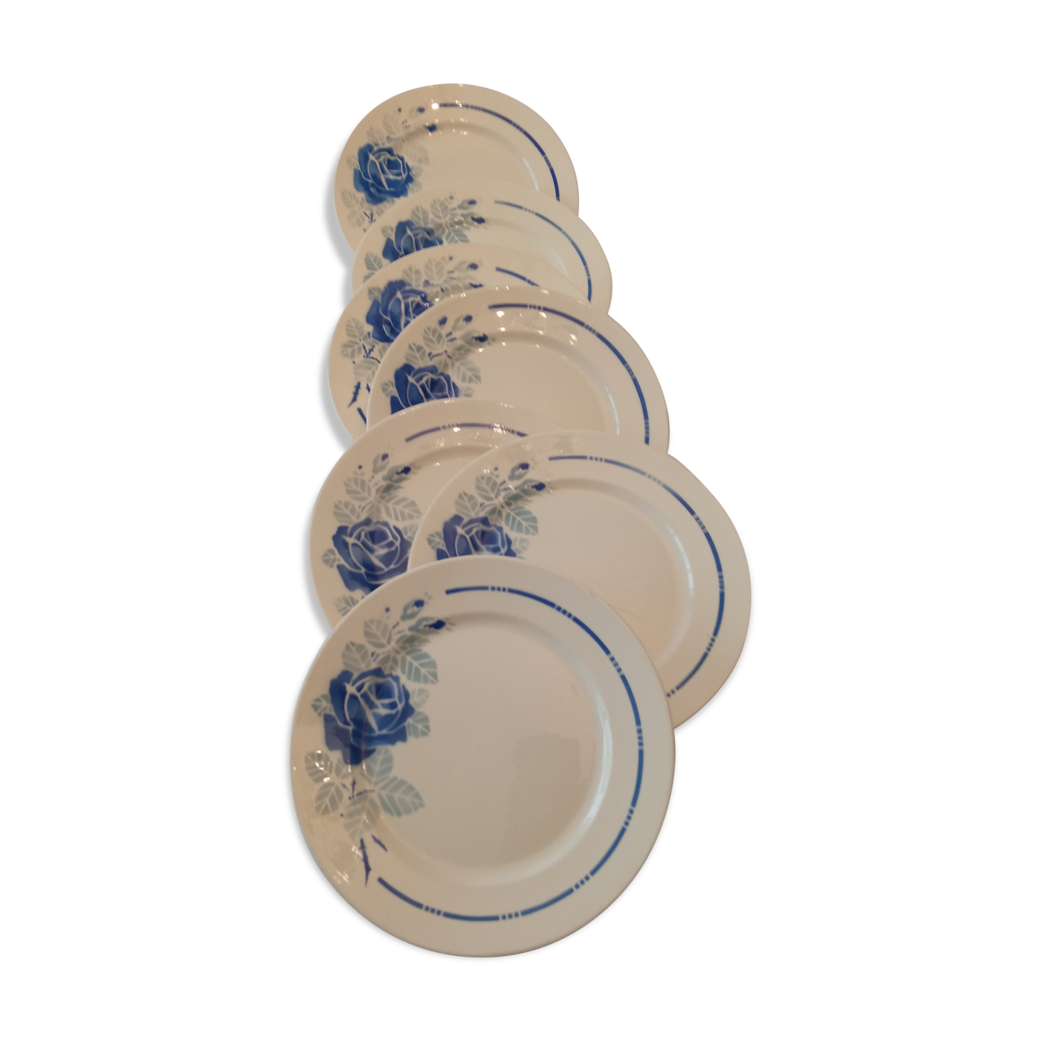 Flat plates in Badonviller earthenware