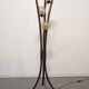 Tripod lamp in bamboo and glass from the 60s/70s