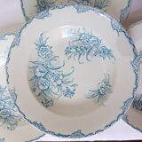 4 vintage deep plates in ironstone by L&G model Oeillets 220520