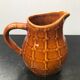 Former pitcher St Clement ceramics marron gaufré made in france vintage