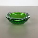 Murano Glass Bullicante "Green" Bowl Element Shell Ashtray Murano, Italy, 1970s