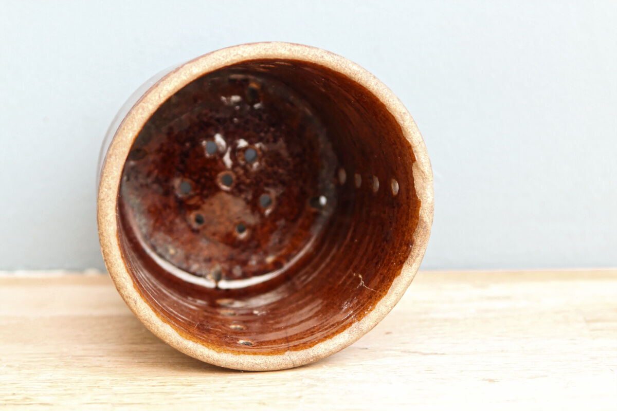 Glazed terracotta spoon