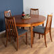 Retro Teak GPlan 1960s Fresco Dining Table & 4 Four Chairs By Victor Wilkins