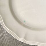 Set of 6 flat plates Digoin Sarreguemines, ivory color