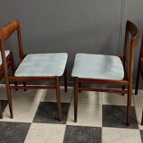 Ensemble de 4 chaises à repas Lubke en palissandre 1960