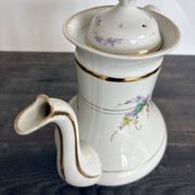 Porcelain Coffee Pot Decorated with Currants - Vintage 1900